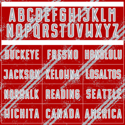 Custom Red Gray-White Abstract Fragment Art Splash Sublimation Soccer Uniform Jersey