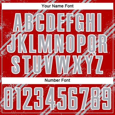 Custom Red Gray-White Abstract Fragment Art Splash Sublimation Soccer Uniform Jersey