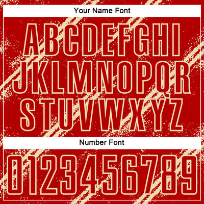 Custom Red Cream Abstract Fragment Art Splash Sublimation Soccer Uniform Jersey