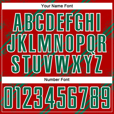 Custom Red Kelly Green-White Abstract Fragment Art Splash Sublimation Soccer Uniform Jersey