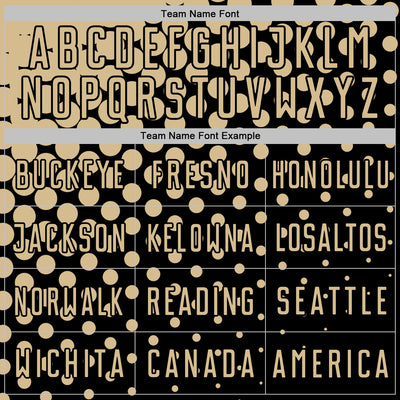 Custom Black Vegas Gold Modern Polka Dot Sublimation Soccer Uniform Jersey