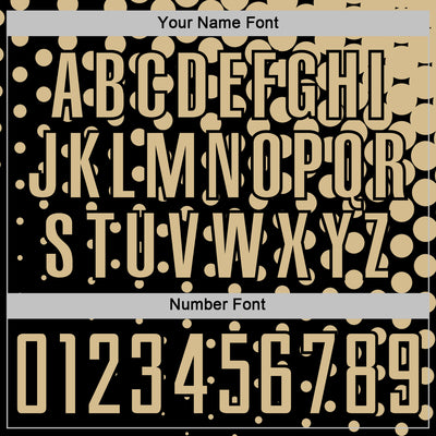 Custom Black Vegas Gold Modern Polka Dot Sublimation Soccer Uniform Jersey