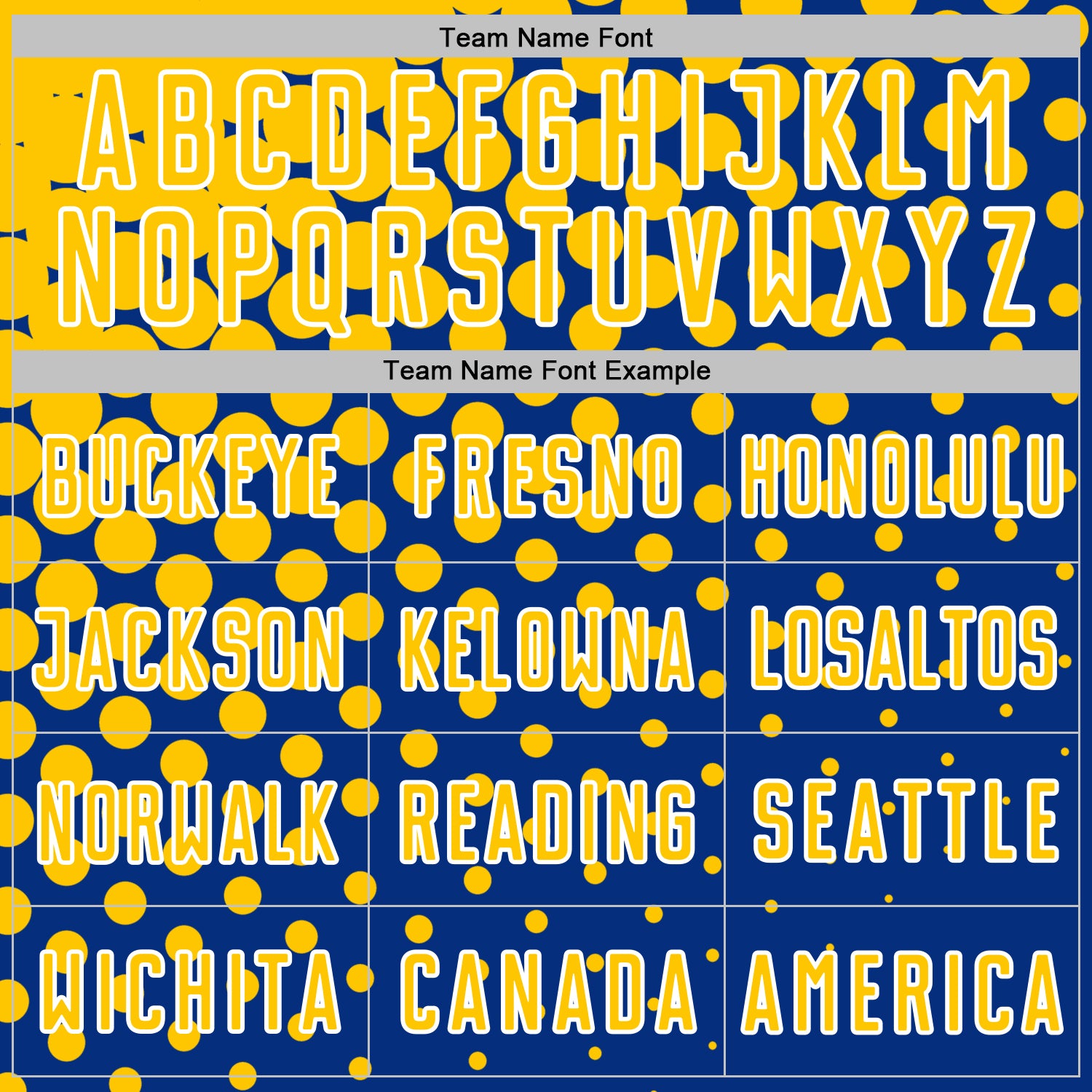 Custom Royal Yellow-White Modern Polka Dot Sublimation Soccer Uniform Jersey