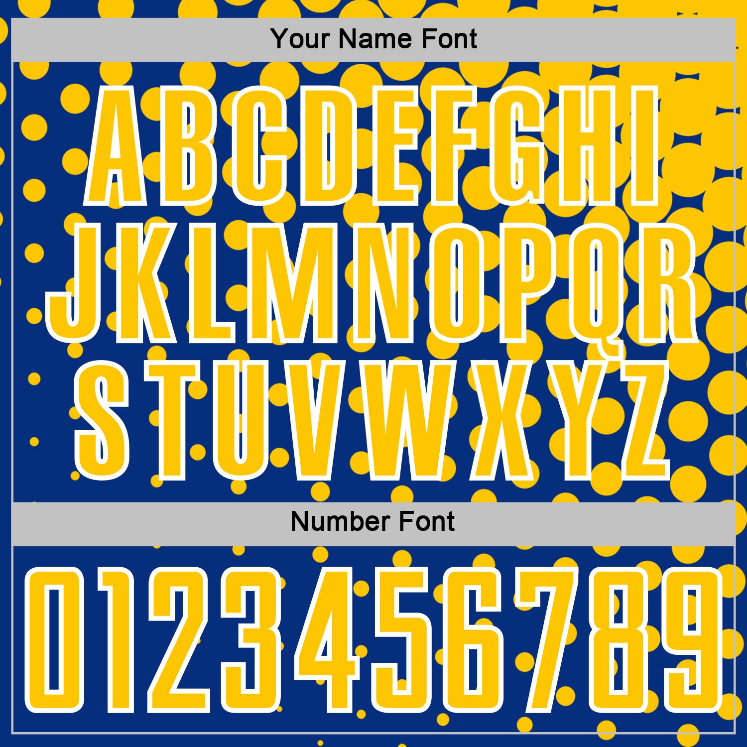 Custom Royal Yellow-White Modern Polka Dot Sublimation Soccer Uniform Jersey