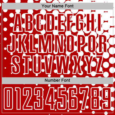 Custom Red White Modern Polka Dot Sublimation Soccer Uniform Jersey