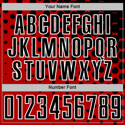 Custom Red Black-White Modern Polka Dot Sublimation Soccer Uniform Jersey