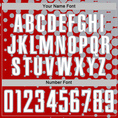 Custom Red White-Gray Modern Polka Dot Sublimation Soccer Uniform Jersey