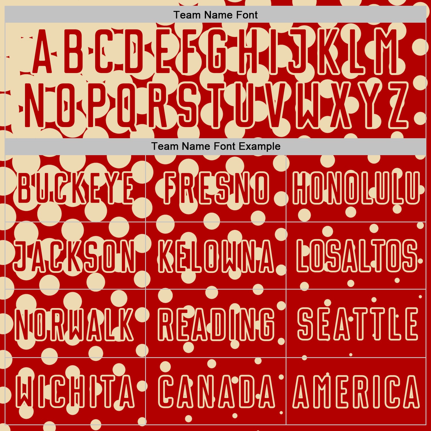 Custom Red Cream Modern Polka Dot Sublimation Soccer Uniform Jersey