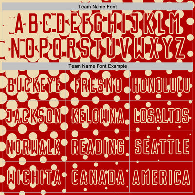 Custom Red Cream Modern Polka Dot Sublimation Soccer Uniform Jersey