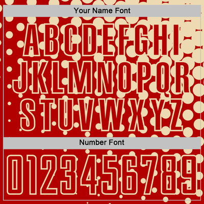 Custom Red Cream Modern Polka Dot Sublimation Soccer Uniform Jersey