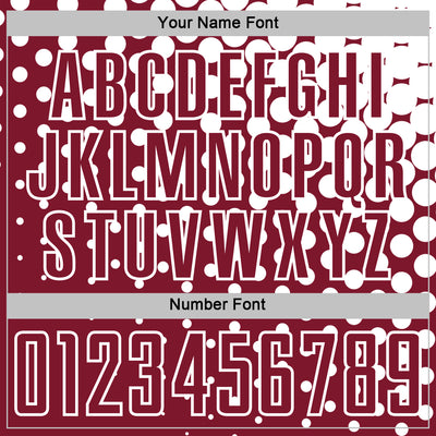 Custom Crimson White Modern Polka Dot Sublimation Soccer Uniform Jersey