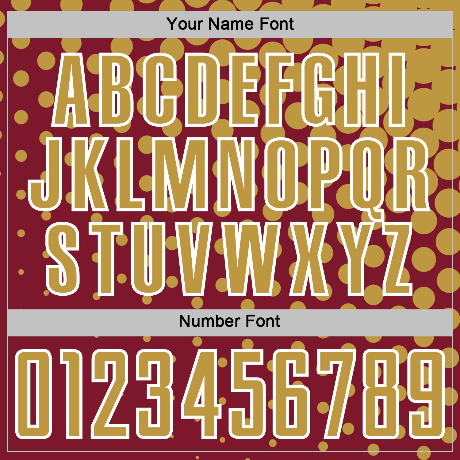 Custom Crimson Old Gold-White Modern Polka Dot Sublimation Soccer Uniform Jersey