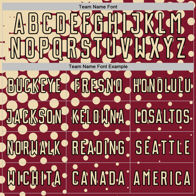 Custom Crimson Cream-Black Modern Polka Dot Sublimation Soccer Uniform Jersey