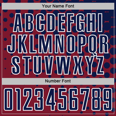 Custom Crimson Navy-White Modern Polka Dot Sublimation Soccer Uniform Jersey