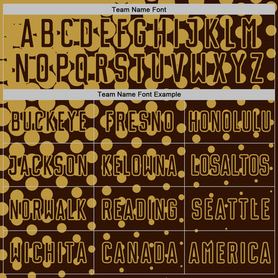 Custom Brown Old Gold Modern Polka Dot Sublimation Soccer Uniform Jersey