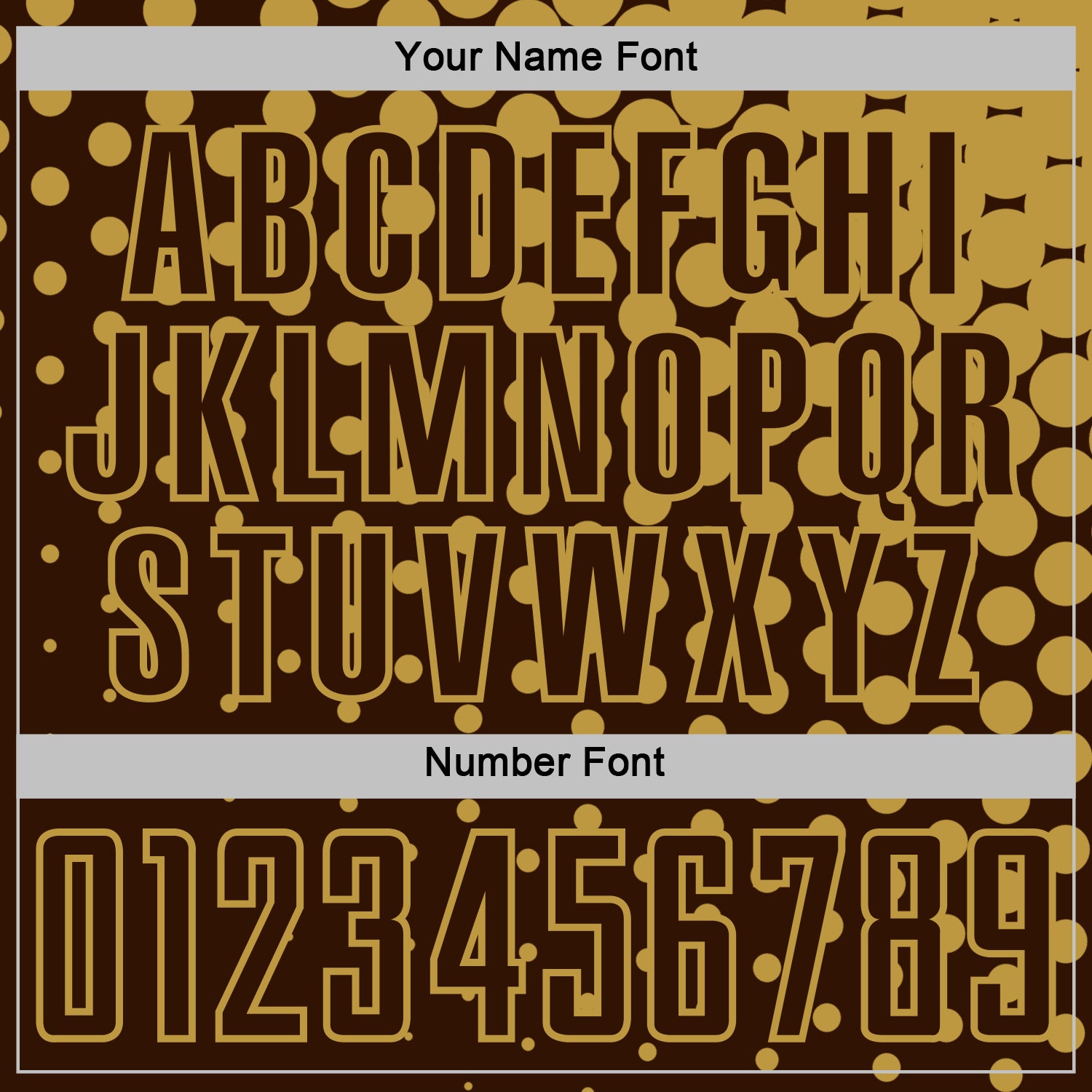 Custom Brown Old Gold Modern Polka Dot Sublimation Soccer Uniform Jersey