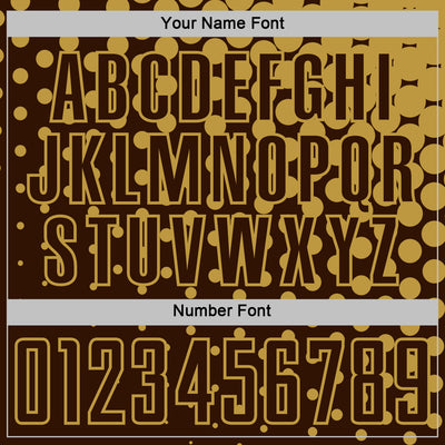 Custom Brown Old Gold Modern Polka Dot Sublimation Soccer Uniform Jersey