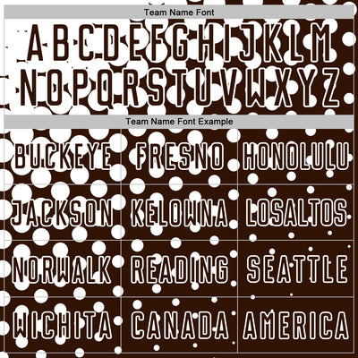 Custom Brown White Modern Polka Dot Sublimation Soccer Uniform Jersey