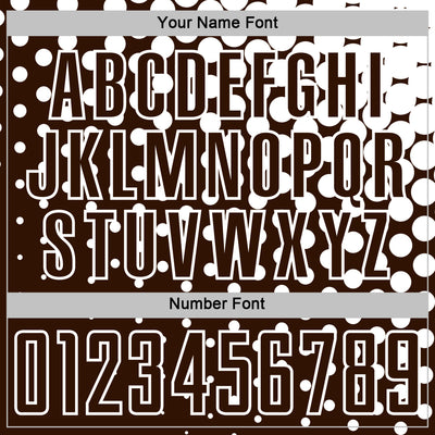 Custom Brown White Modern Polka Dot Sublimation Soccer Uniform Jersey