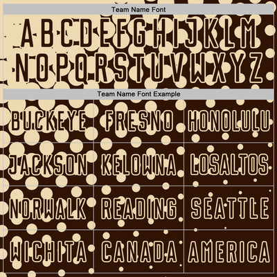 Custom Brown Cream Modern Polka Dot Sublimation Soccer Uniform Jersey