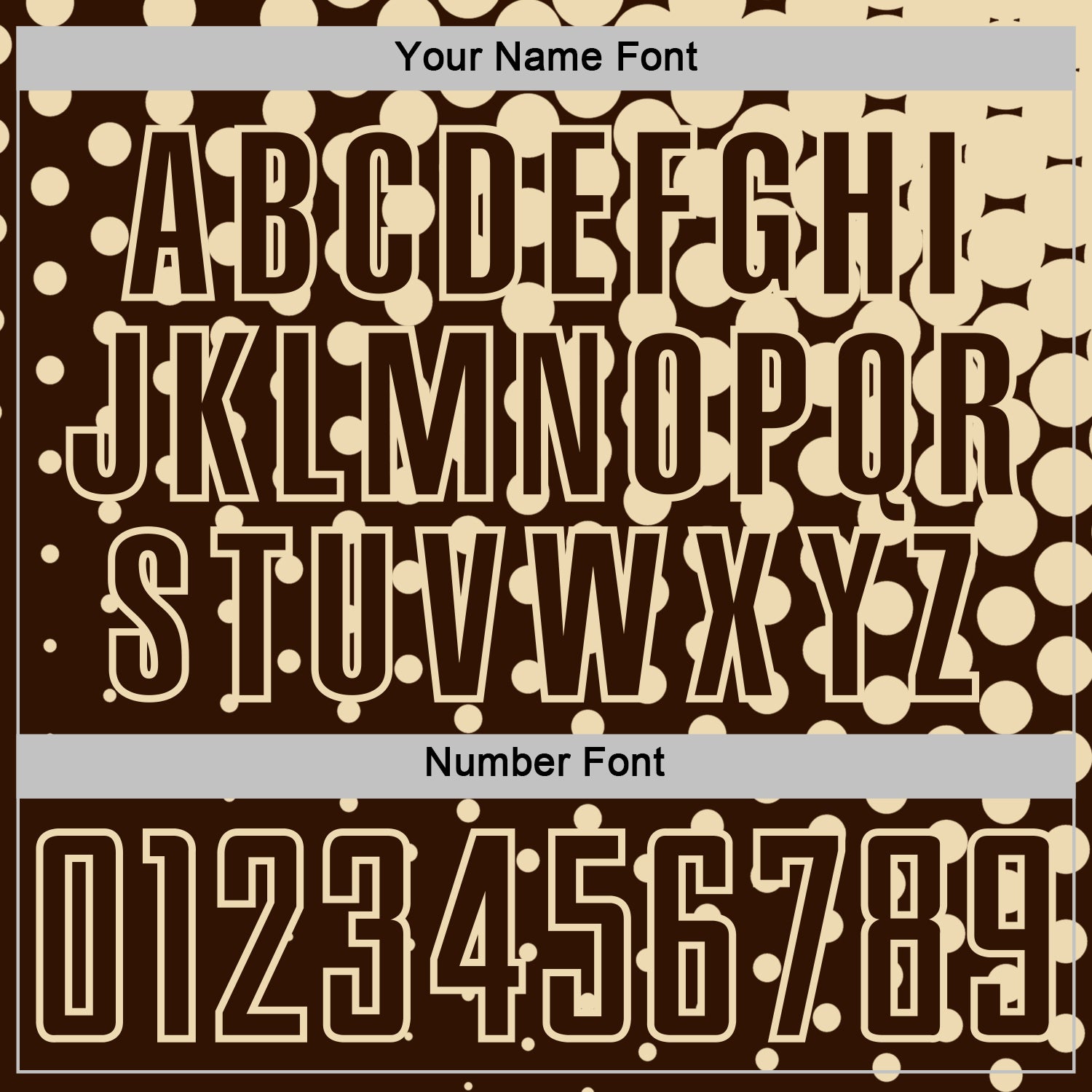 Custom Brown Cream Modern Polka Dot Sublimation Soccer Uniform Jersey