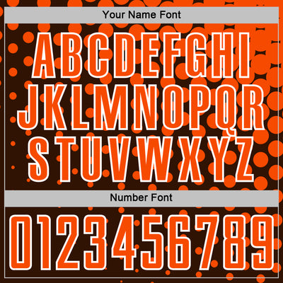 Custom Brown Orange-White Modern Polka Dot Sublimation Soccer Uniform Jersey