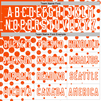 Custom White Orange Modern Polka Dot Sublimation Soccer Uniform Jersey