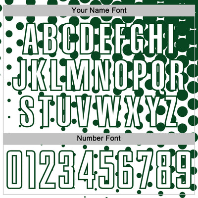 Custom White Green Modern Polka Dot Sublimation Soccer Uniform Jersey