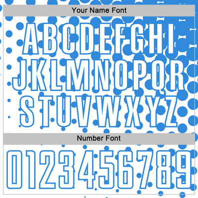 Custom White Powder Blue Modern Polka Dot Sublimation Soccer Uniform Jersey