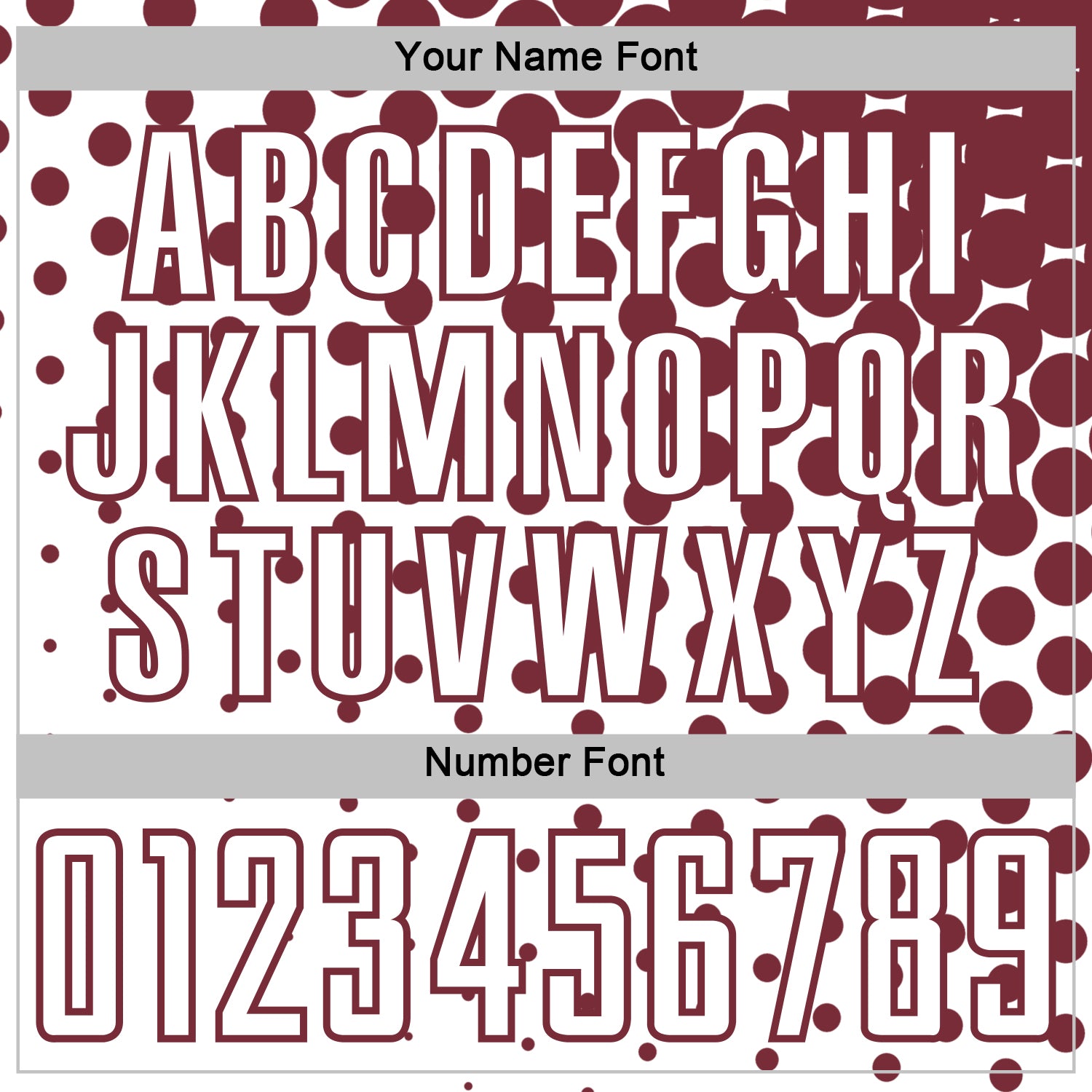 Custom White Burgundy Modern Polka Dot Sublimation Soccer Uniform Jersey