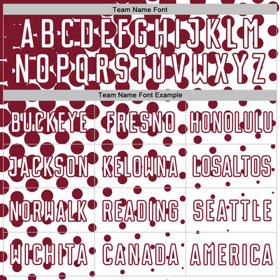 Custom White Crimson Modern Polka Dot Sublimation Soccer Uniform Jersey