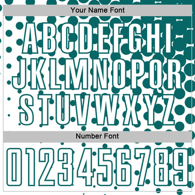 Custom White Teal Modern Polka Dot Sublimation Soccer Uniform Jersey