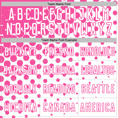 Custom White Pink Modern Polka Dot Sublimation Soccer Uniform Jersey