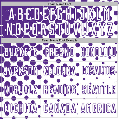 Custom White Purple Modern Polka Dot Sublimation Soccer Uniform Jersey