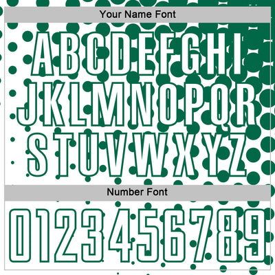 Custom White Kelly Green Modern Polka Dot Sublimation Soccer Uniform Jersey