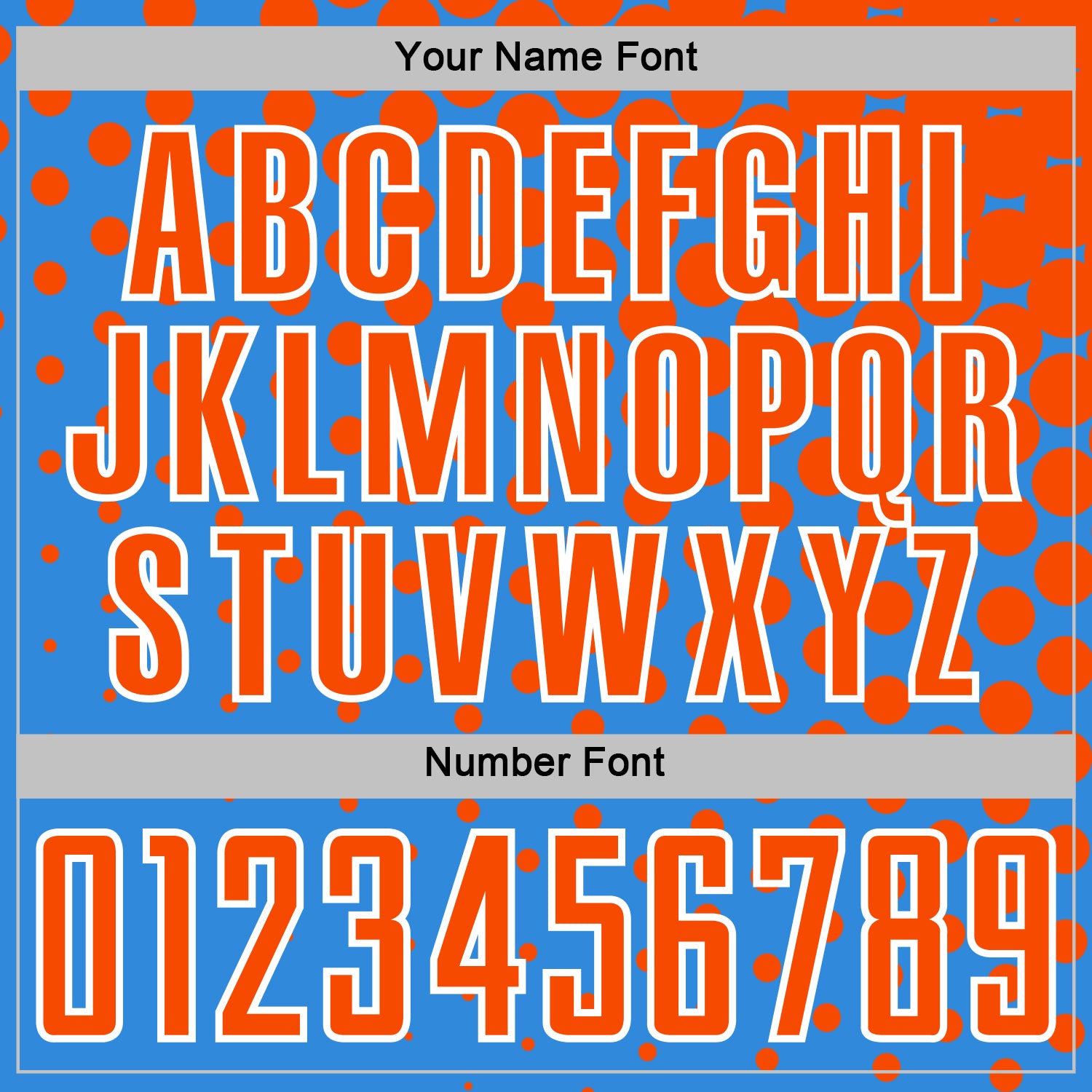 Custom Powder Blue Orange-White Modern Polka Dot Sublimation Soccer Uniform Jersey