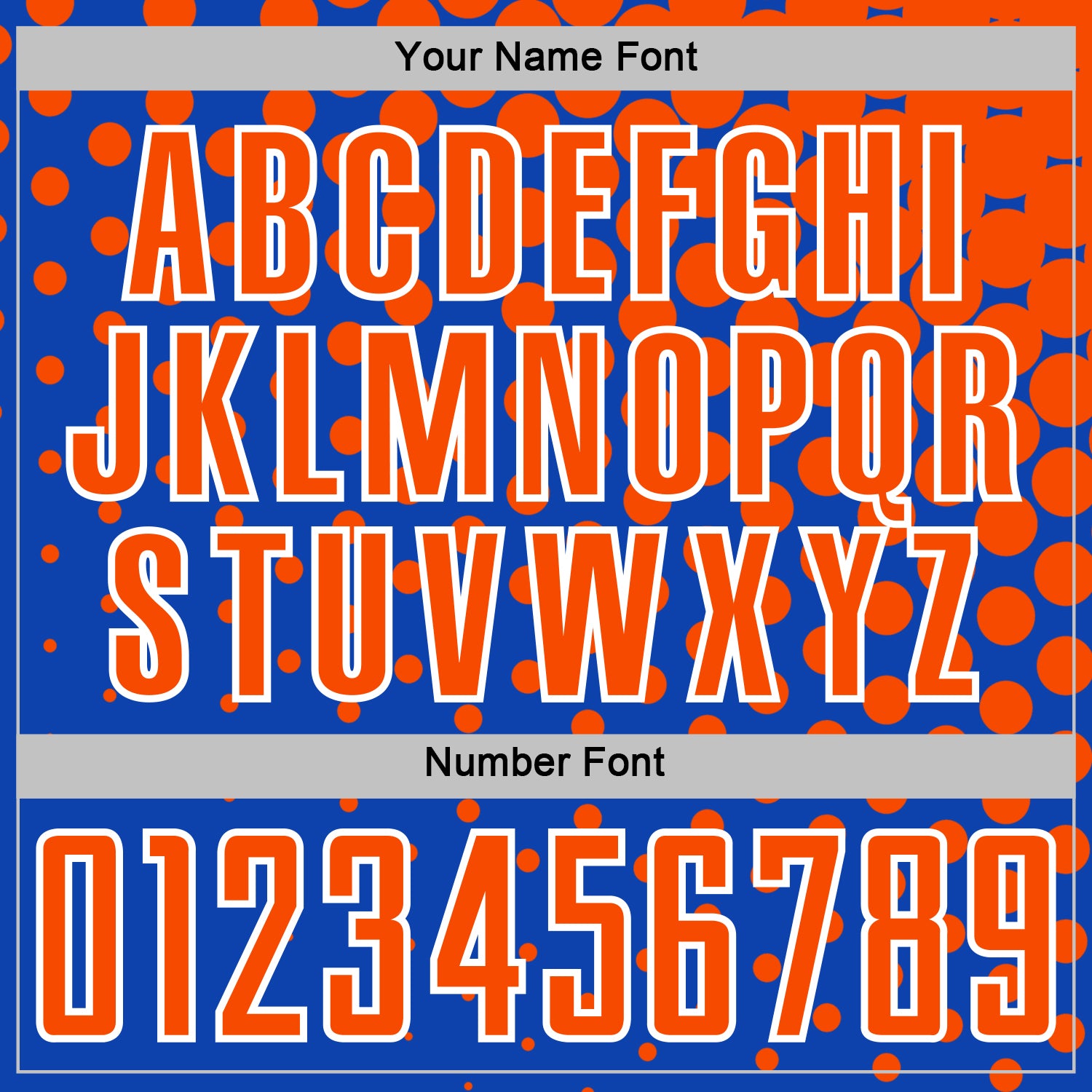 Custom Thunder Blue Orange-White Modern Polka Dot Sublimation Soccer Uniform Jersey