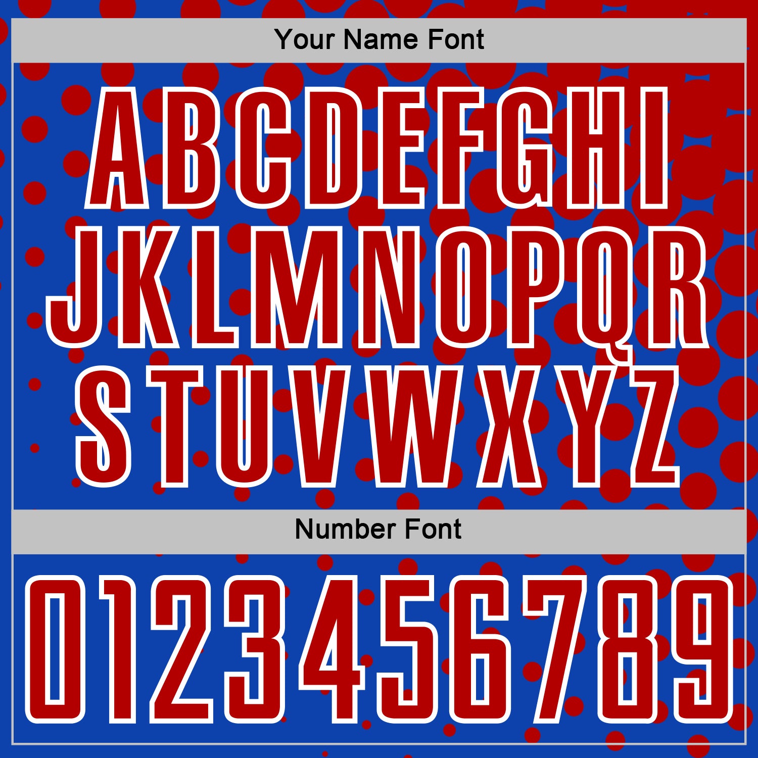 Custom Thunder Blue Red-White Modern Polka Dot Sublimation Soccer Uniform Jersey