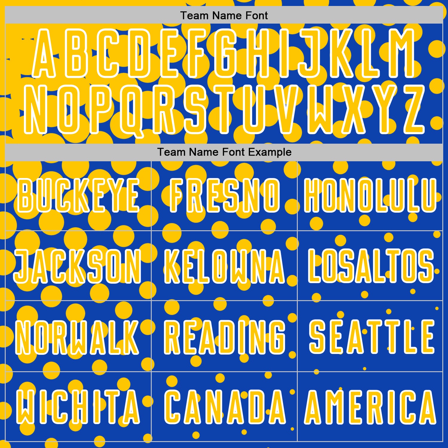 Custom Thunder Blue Yellow-White Modern Polka Dot Sublimation Soccer Uniform Jersey