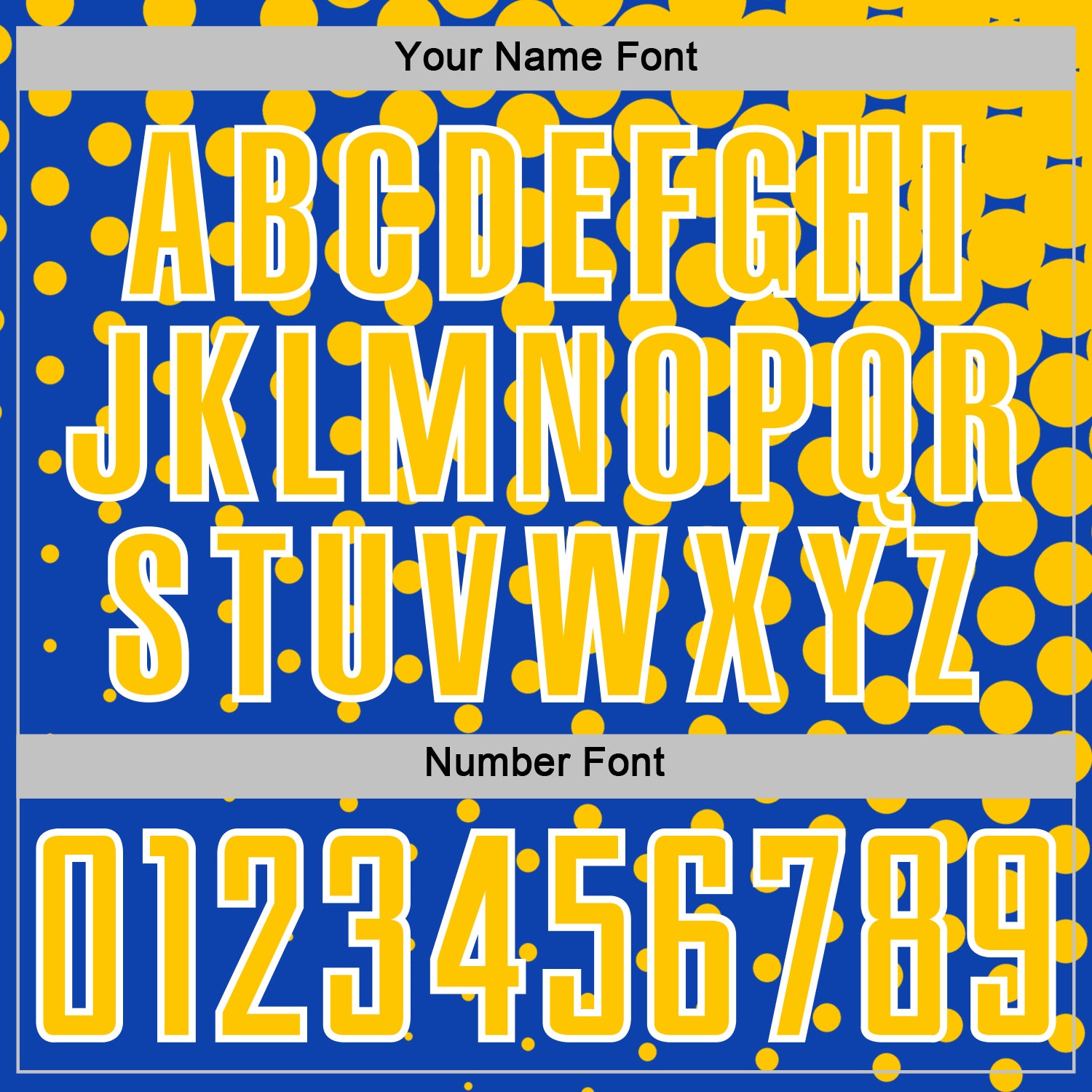 Custom Thunder Blue Yellow-White Modern Polka Dot Sublimation Soccer Uniform Jersey