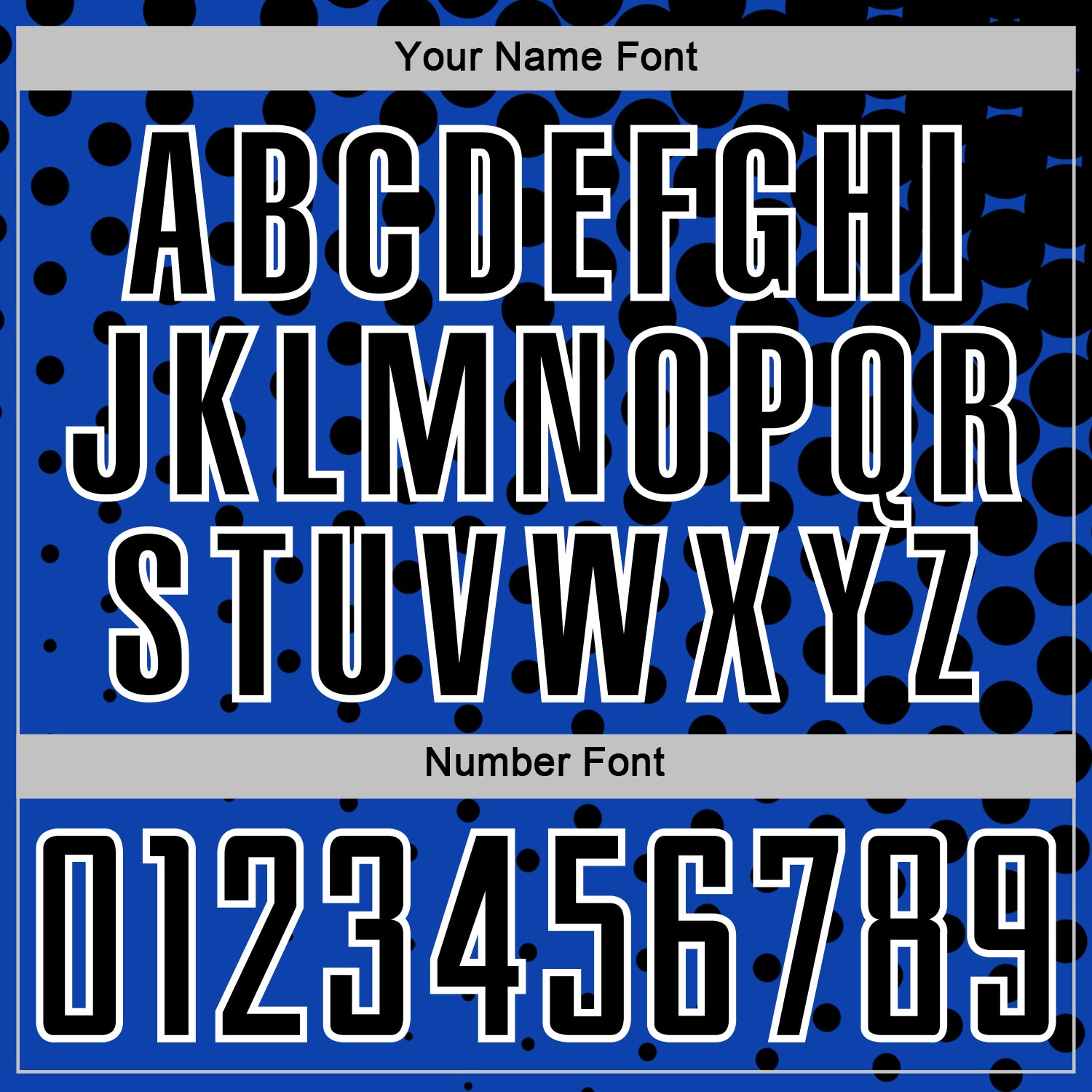 Custom Thunder Blue Black-White Modern Polka Dot Sublimation Soccer Uniform Jersey