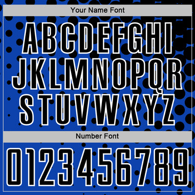 Custom Thunder Blue Black-White Modern Polka Dot Sublimation Soccer Uniform Jersey