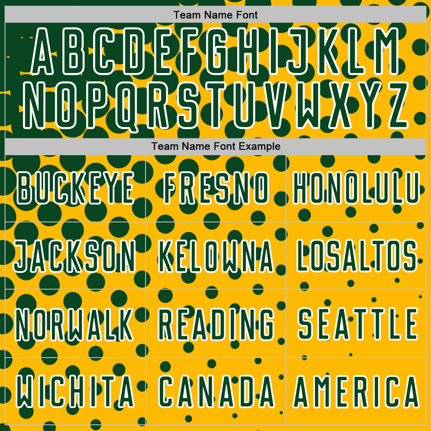 Custom Gold Green-White Modern Polka Dot Sublimation Soccer Uniform Jersey