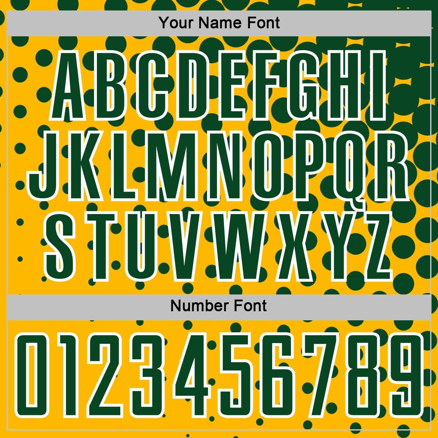 Custom Gold Green-White Modern Polka Dot Sublimation Soccer Uniform Jersey