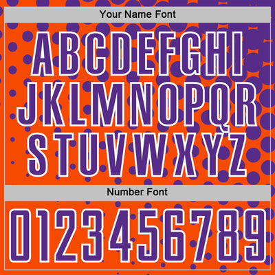 Custom Orange Purple-White Modern Polka Dot Sublimation Soccer Uniform Jersey