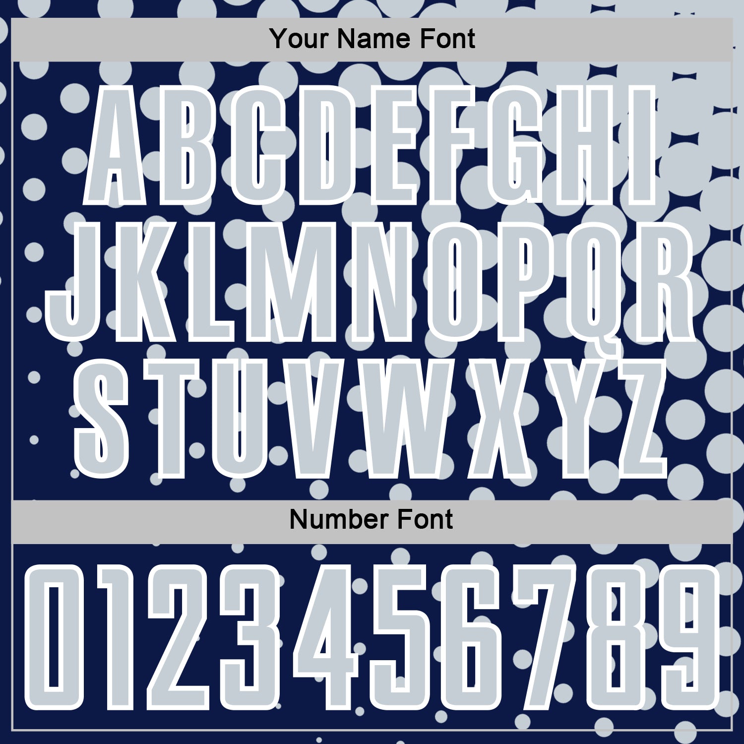 Custom Navy Silver-White Modern Polka Dot Sublimation Soccer Uniform Jersey