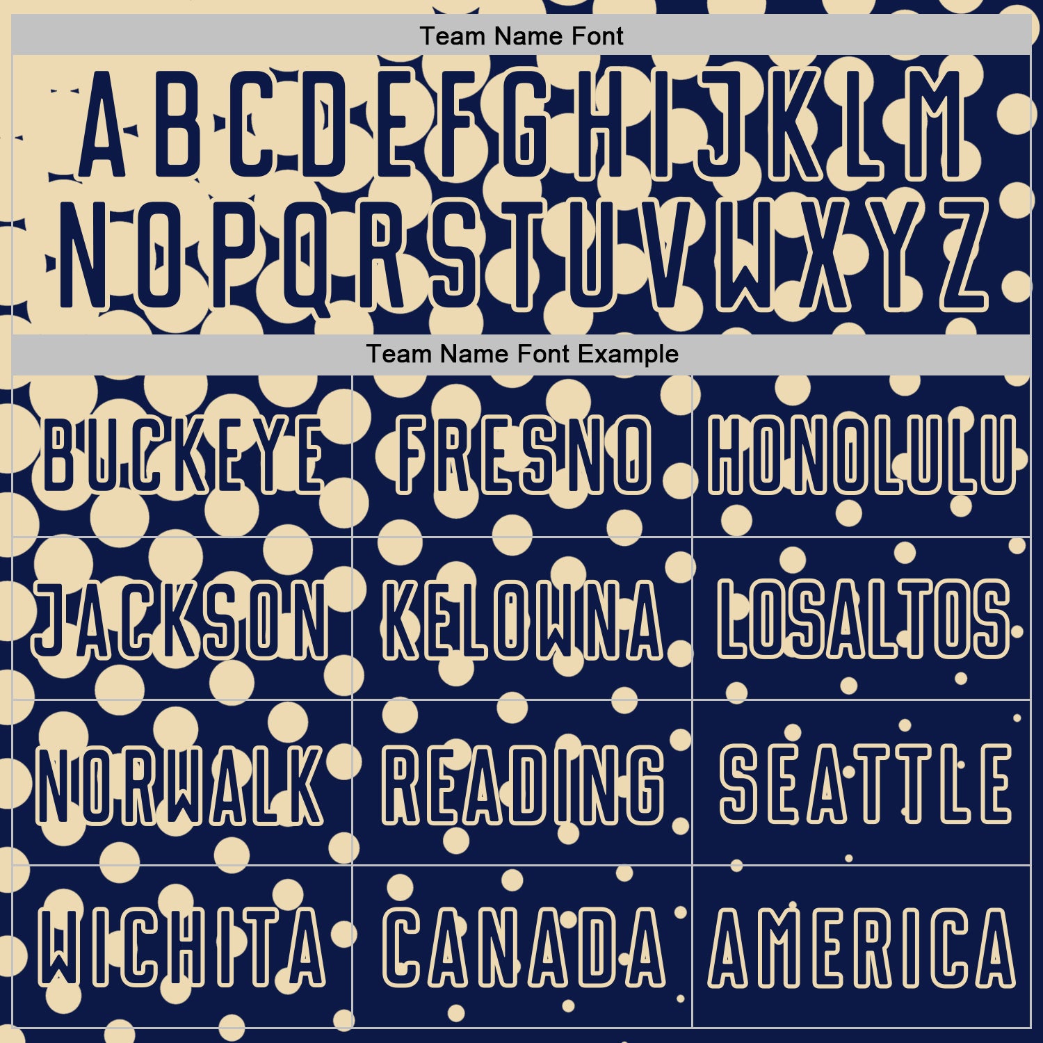 Custom Navy Cream Modern Polka Dot Sublimation Soccer Uniform Jersey