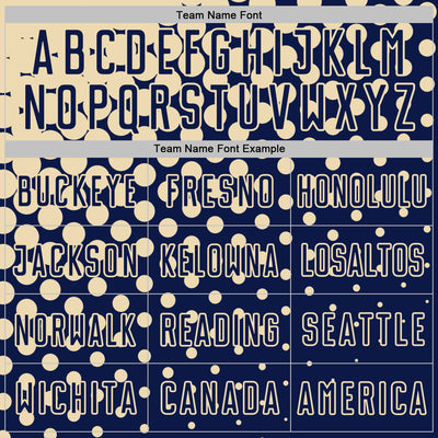 Custom Navy Cream Modern Polka Dot Sublimation Soccer Uniform Jersey