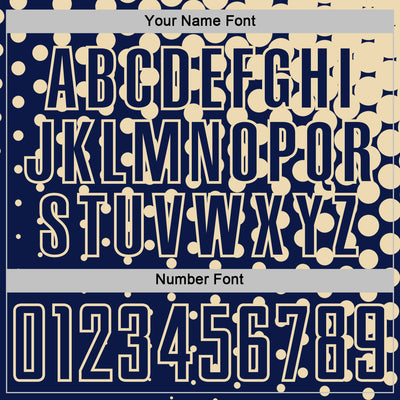 Custom Navy Cream Modern Polka Dot Sublimation Soccer Uniform Jersey