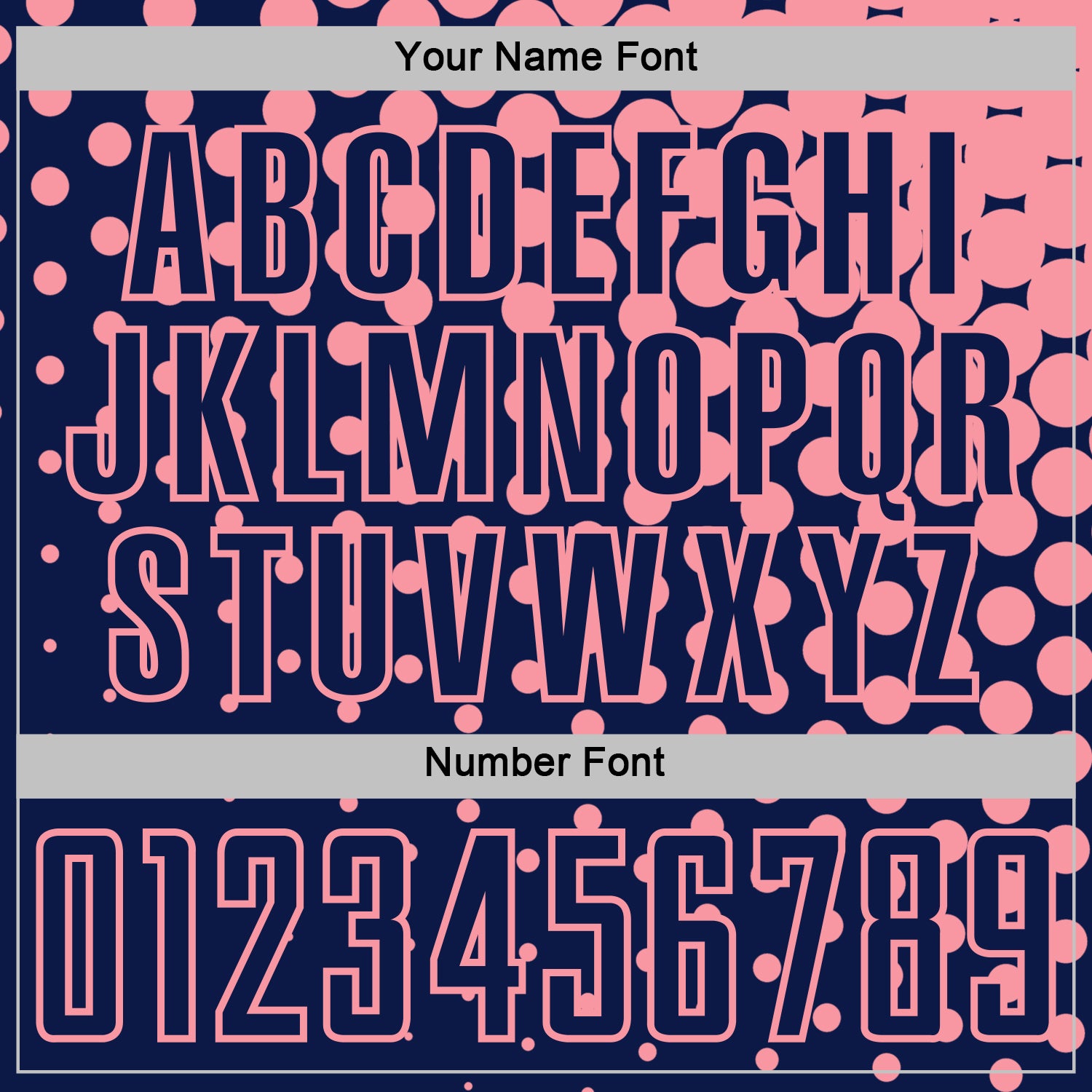 Custom Navy Medium Pink Modern Polka Dot Sublimation Soccer Uniform Jersey